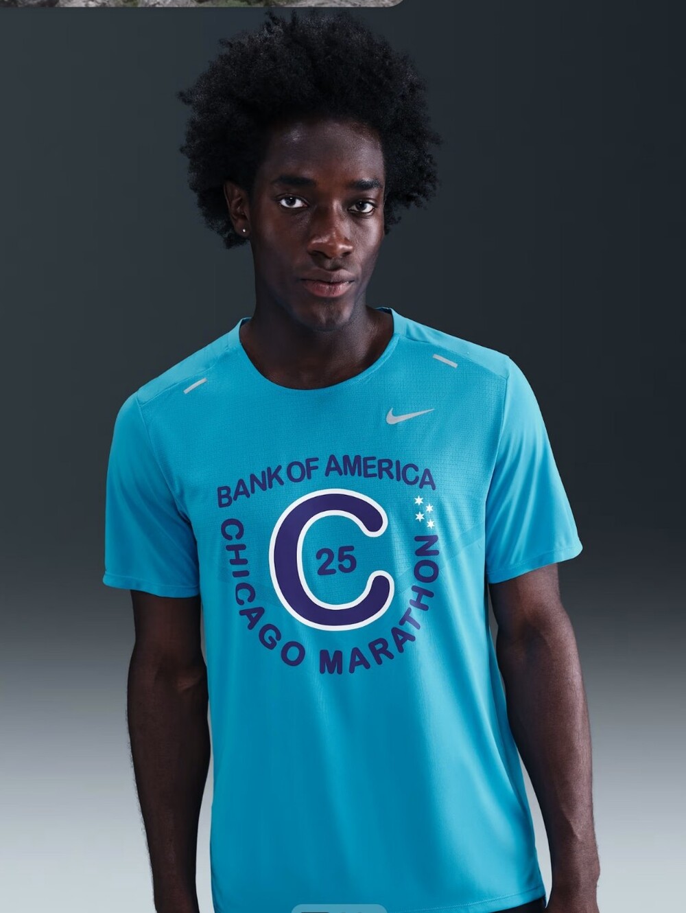 Nike Chicago Marathon '25 Dri-FIT Running Top ~ Light Blue HQ4193-440 | Mens: L